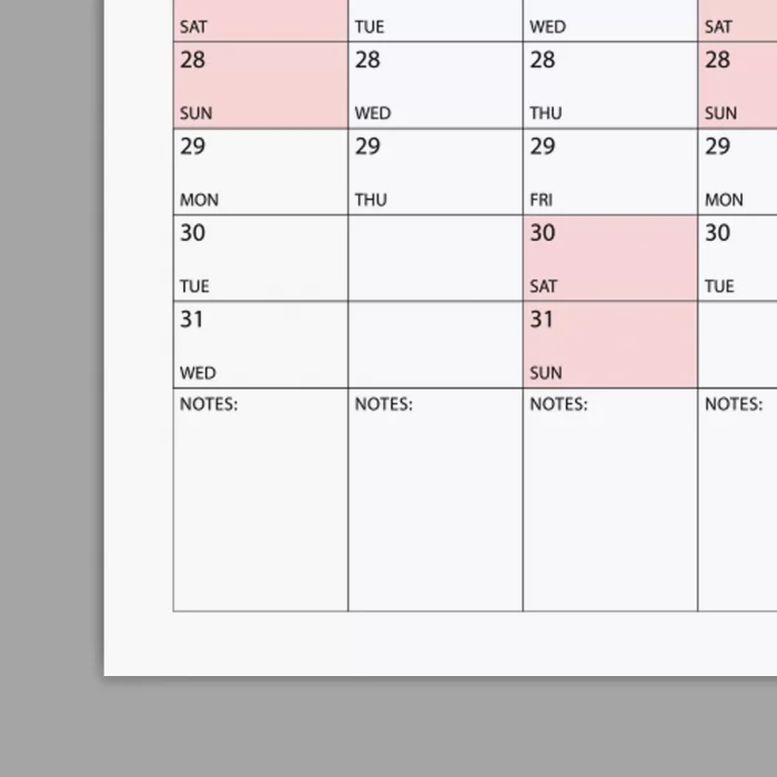 2025 Yıllık Planlayıcı Poster Takvim, Pembe Renk Planlayıcı Takvim, 2025 Okul Takvimi