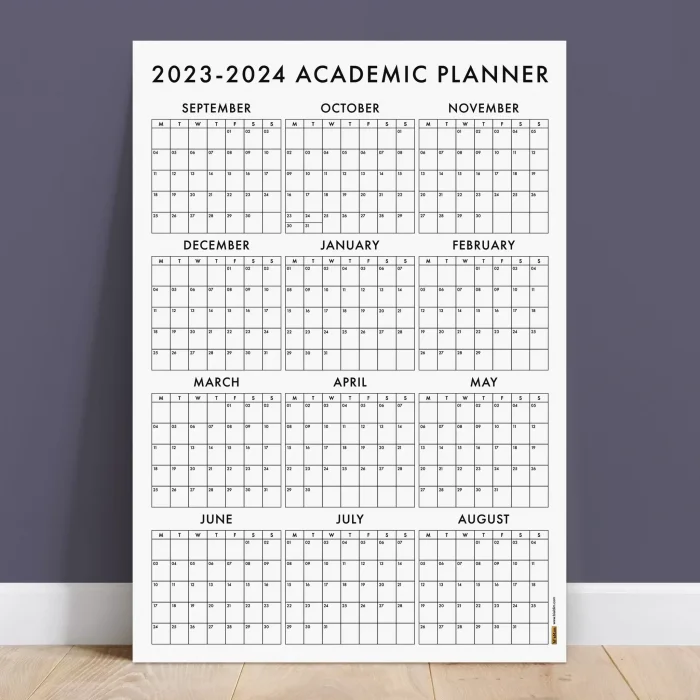 2026-2027 Akademik Duvar Takvimi, Eylül Başlangıç Akademik Yıl Planlayıcısı