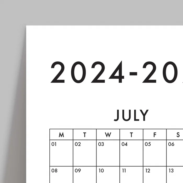 2026 -2027 Akademik Duvar Takvimi, TEMMUZ Başlangıçlı, Academic Wall Calendar