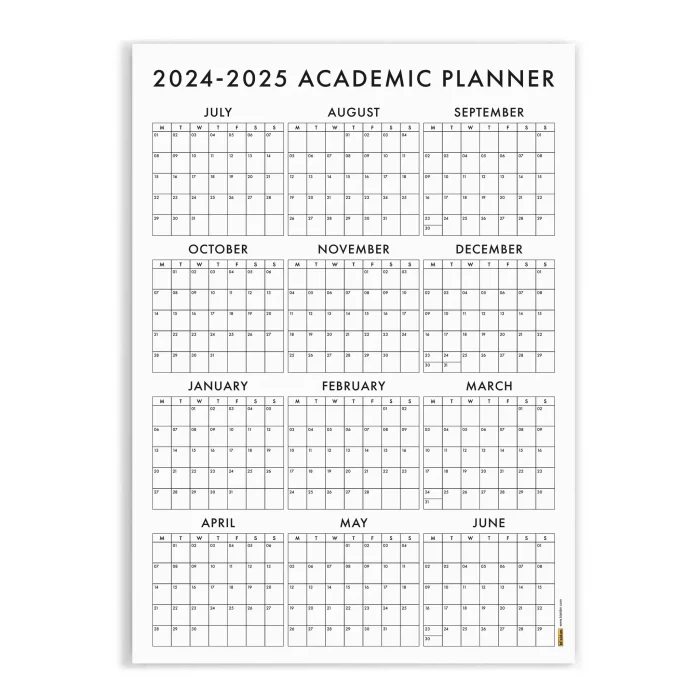 2026 -2027 Akademik Duvar Takvimi, TEMMUZ Başlangıçlı, Academic Wall Calendar