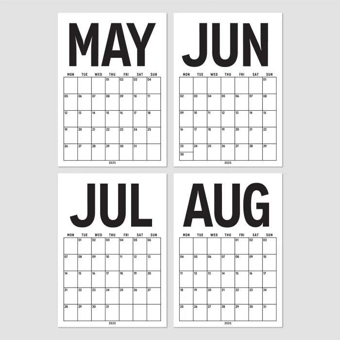 2026 - 2027 Spiralli Akademik Duvar Takvimi, 33 x 48 cm Takvim, A4 Takvim, Eylül Başlangıçlı, Academic Wall Calendar
