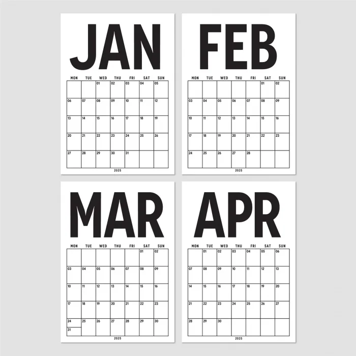 2026 - 2027 Spiralli Akademik Duvar Takvimi, 33 x 48 cm Takvim, A4 Takvim, Eylül Başlangıçlı, Academic Wall Calendar