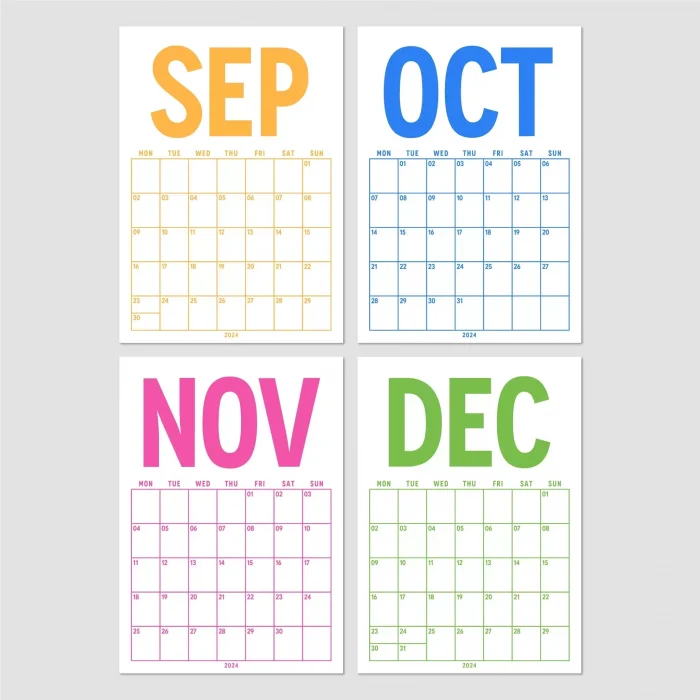 2026 - 2027 Spiralli Akademik Duvar Takvimi, A4 Takvim, 33 x 48 cm Takvim, Eylül Başlangıçlı, Academic Wall Calendar