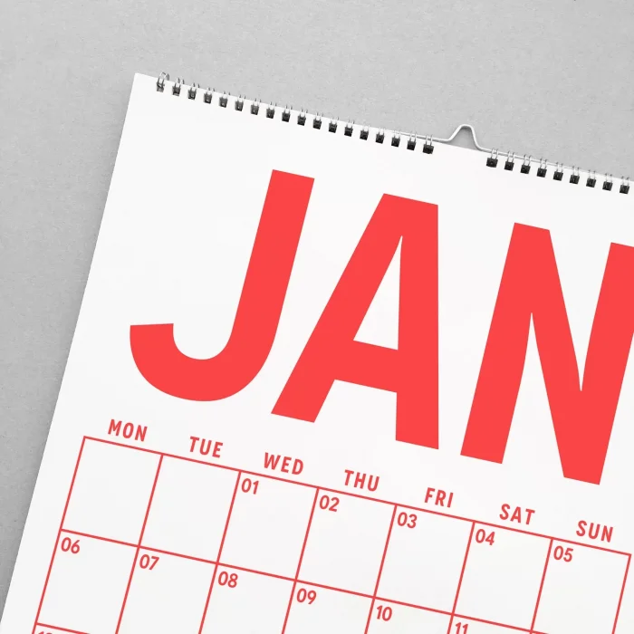 2026 - 2027 Spiralli Akademik Duvar Takvimi, A4 Takvim, 33 x 48 cm Takvim, Eylül Başlangıçlı, Academic Wall Calendar