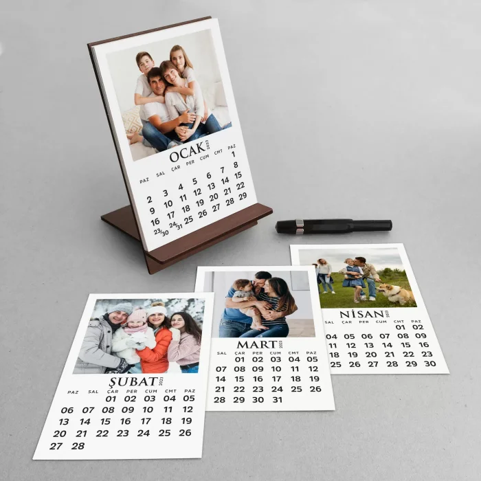 2026 Ahşap Takvim, Kişiye Özel Fotoğraflı Takvim, Kişiye Özel 2026 Takvimi