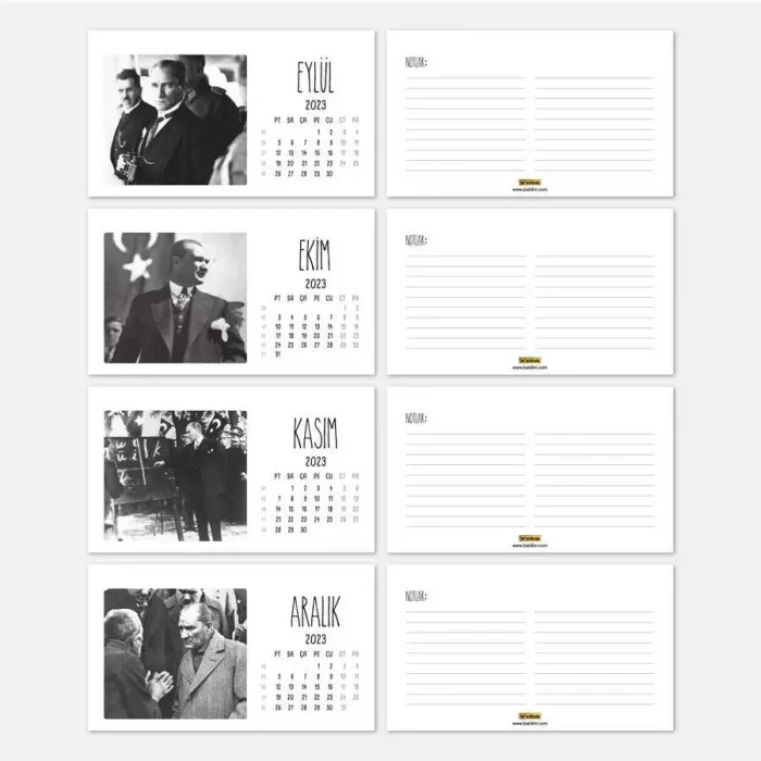 2026 Atatürk Takvimi - Atatürk Fotoğraflı 2026 Masa Takvimi