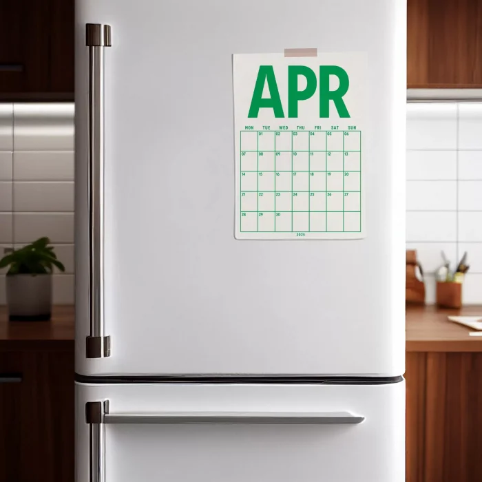 2026 Aylık Planlayıcı Duvar Takvimi, 33X48 cm & A4 Poster Takvim, Aile Takvimi, Gökkuşağı Renkleri