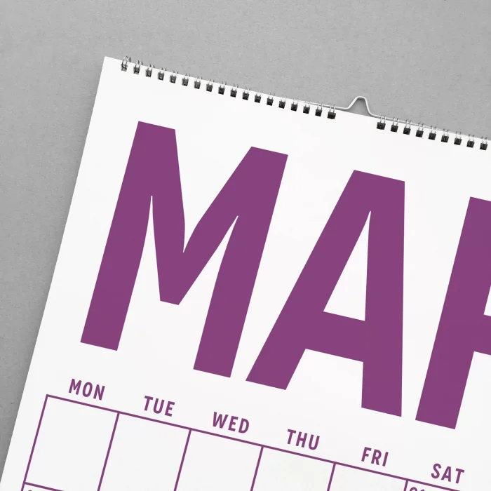 2026 Aylık Planlayıcı Duvar Takvimi, 33X48 cm, A4, Spiralli Takvim, Doğanın Renkleri