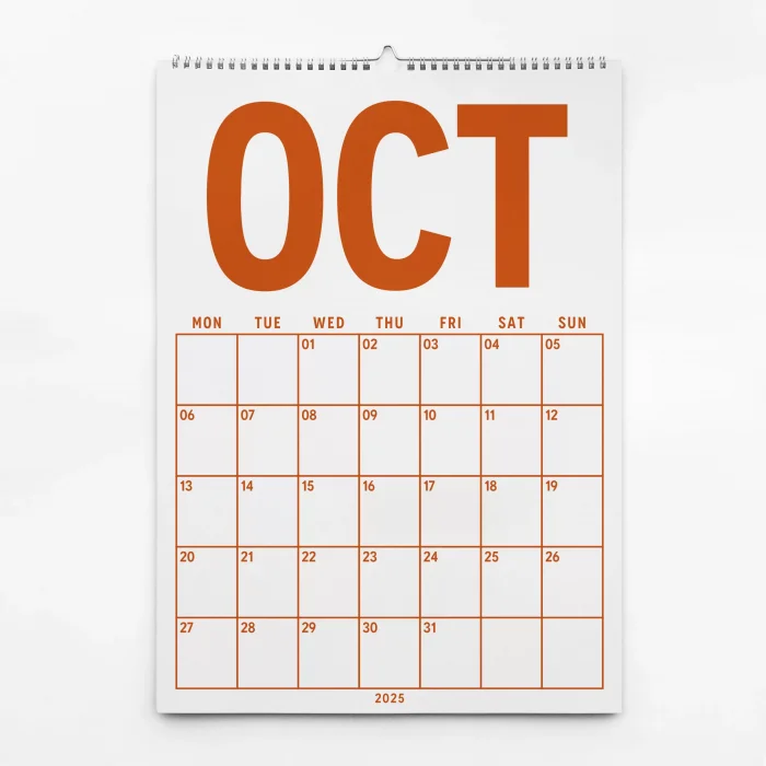 2026 Aylık Planlayıcı Duvar Takvimi, 33X48 cm, A4, Spiralli Takvim, Doğanın Renkleri