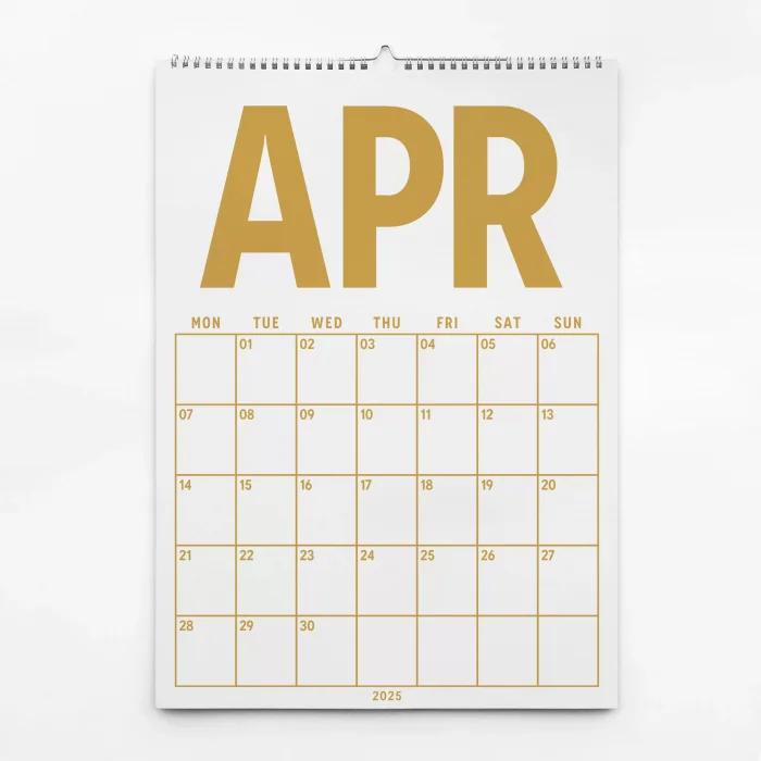 2026 Aylık Planlayıcı Duvar Takvimi, 33X48 cm, A4, Spiralli Takvim, Minimalist, Boho Toprak Renkleri