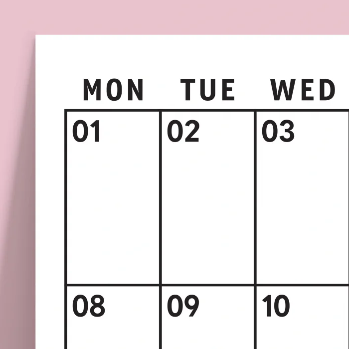 2026 Aylık Planlayıcı Duvar Takvimi, Minimal ve İşlevsel Tasarım, 33 x 48 cm, A4