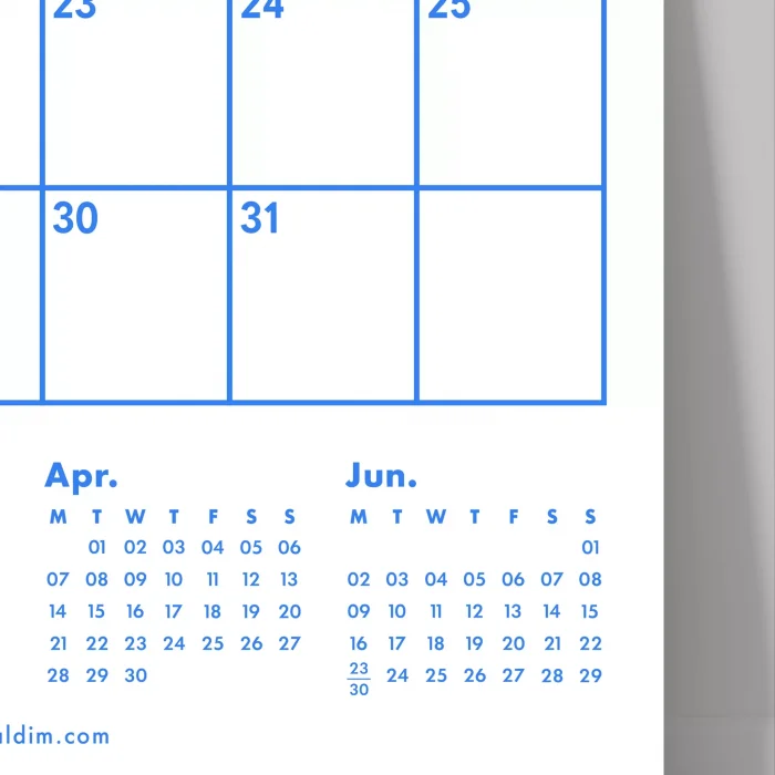 2026 Aylık Planlayıcı Duvar Takvimi, Önceki ve Sonraki Ay Takvim, 33X48 cm & A4 Poster Takvim, Canlı Gökkuşağı Renkleri