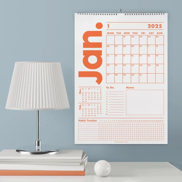 2026 Duvar Takvimi, 33X48 cm, A4, Spiralli Takvim, Önceki ve Sonraki Ay Takvim, Aylık Planlayıcı Takvim