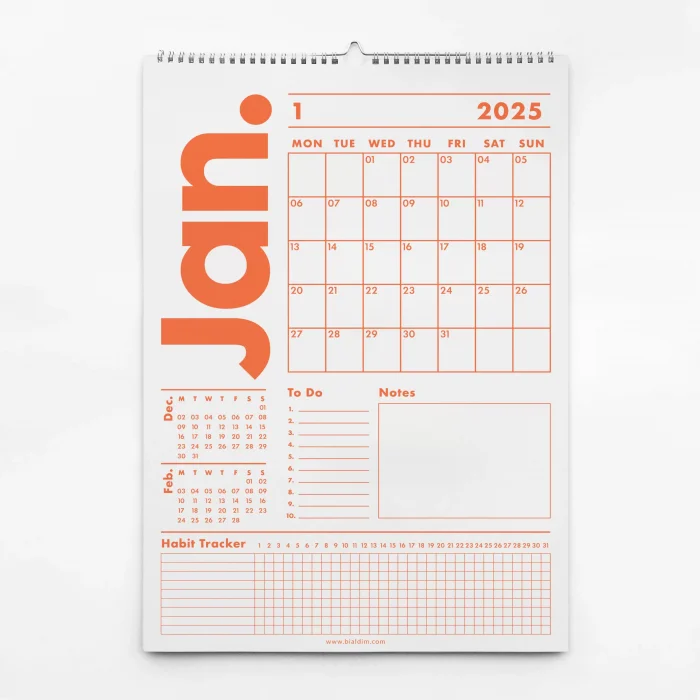 2026 Duvar Takvimi, 33X48 cm, A4, Spiralli Takvim, Önceki ve Sonraki Ay Takvim, Aylık Planlayıcı Takvim