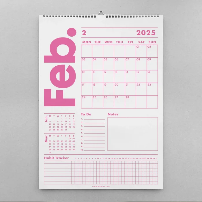 2026 Duvar Takvimi, 33X48 cm, A4, Spiralli Takvim, Önceki ve Sonraki Ay Takvim, Aylık Planlayıcı Takvim