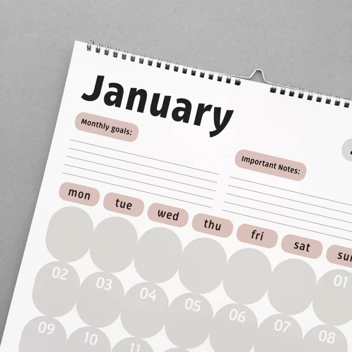 2026 Duvar Takvimi, Aylık Planlama Duvar Takvimi, Duvar Planlayıcısı, Pastel Boho Renk