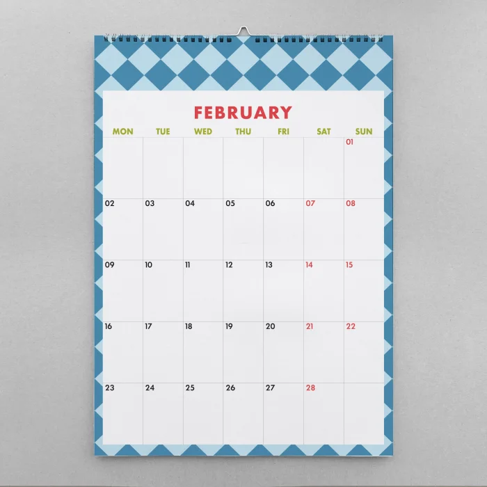 2026 Duvar Takvimi, Aylık Planlayıcı Takvim, 33X48 cm & A4 Takvim, Renkli Soyut Modern Sanat Duvar Takvimi