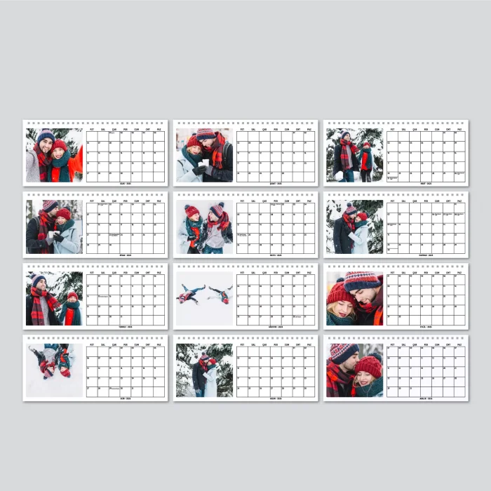 2026 Fotoğraflı Takvim, 2026 Aylık Planlayıcı Takvim, Kişiye Özel Fotoğraflı Masa Takvimi