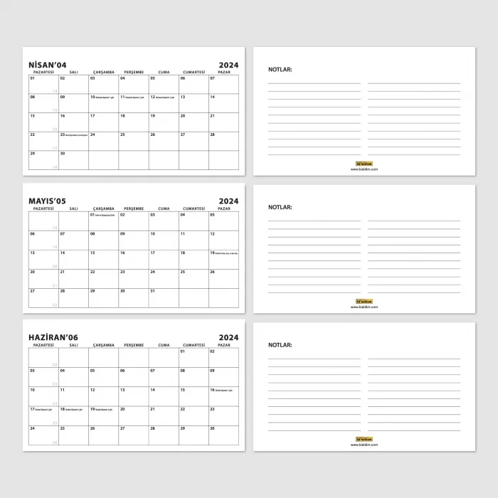 2026 Masa Takvimi, Aylık Planlama, 2026 Takvimi, 2026 Desk Calendar, Monthly Planning, 2026 Calendar