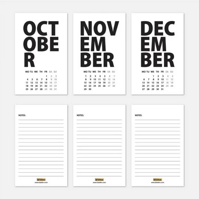 2026 Masa Takvimi İngilizce - Kırmızı Beyaz