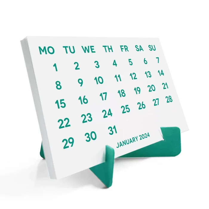2026 Takvimi, 2026 Masa Takvimi Yeşil Renk, 2026 Calendar, 2026 Desk Calendar Green Color
