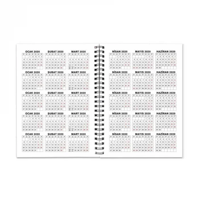 2026 Tarihli Ajanda - Haftalık Planlayıcı (Sümen) - A5 Boy Kraft Kapak