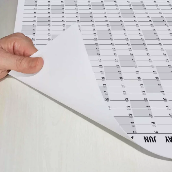 2026 Yıllık Planlayıcı Duvar Takvim Siyah Yearly Wall Planner
