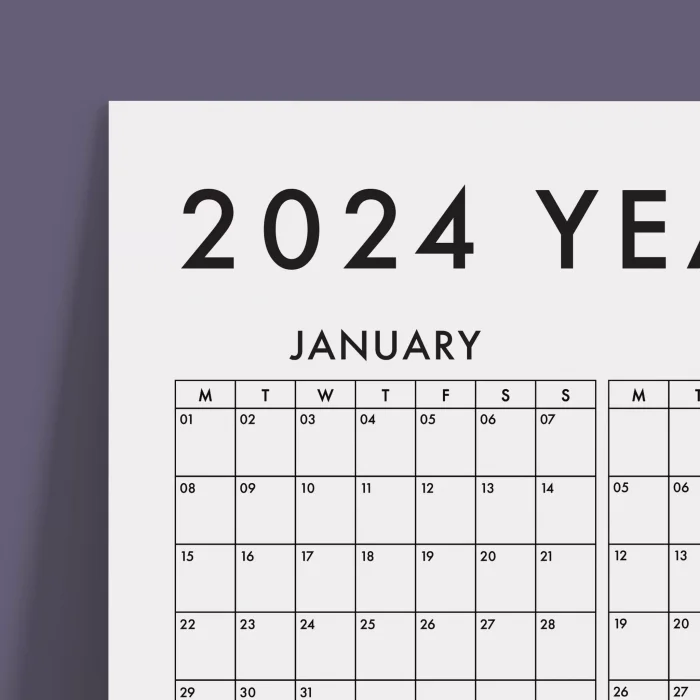 2026 Yıllık Planlayıcı Duvar Takvimi, 2026 Takvim