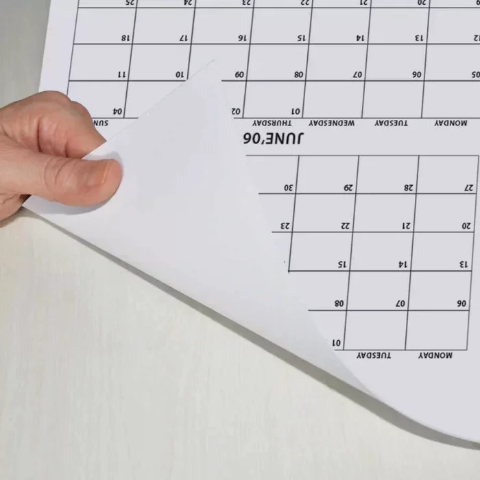 2026 Yıllık Planlayıcı Duvar Takvimi, Beyaz Renkli Kağıt