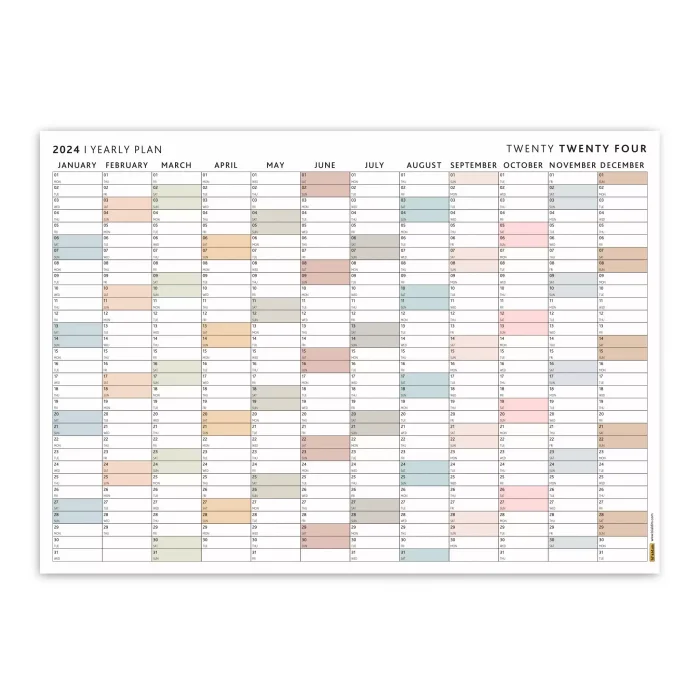 2026 Yıllık Planlayıcı Duvar Takvimi, Planlayıcı Takvim, Yatay Poster Planlayıcı Takvim