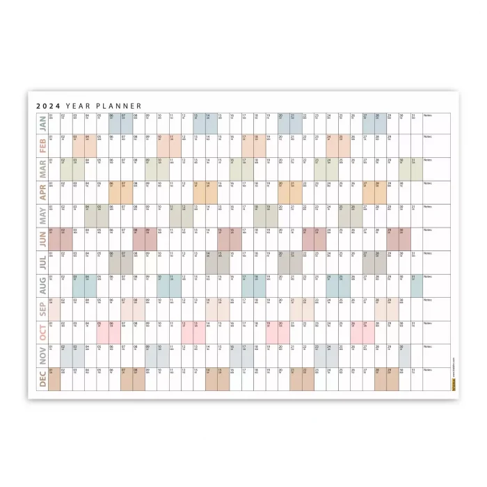 2026 Yıllık Planlayıcı Duvar Takvimi, Planlayıcı Takvim, Yatay Poster Planlayıcı Takvim