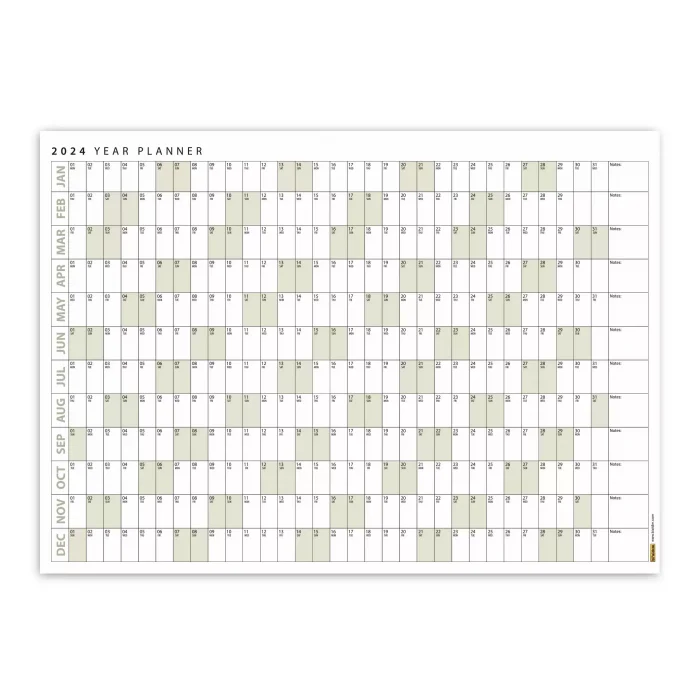 2026 Yıllık Planlayıcı Duvar Takvimi, Yatay Botanik Yeşil Planlayıcı, Planlayıcı Takvim