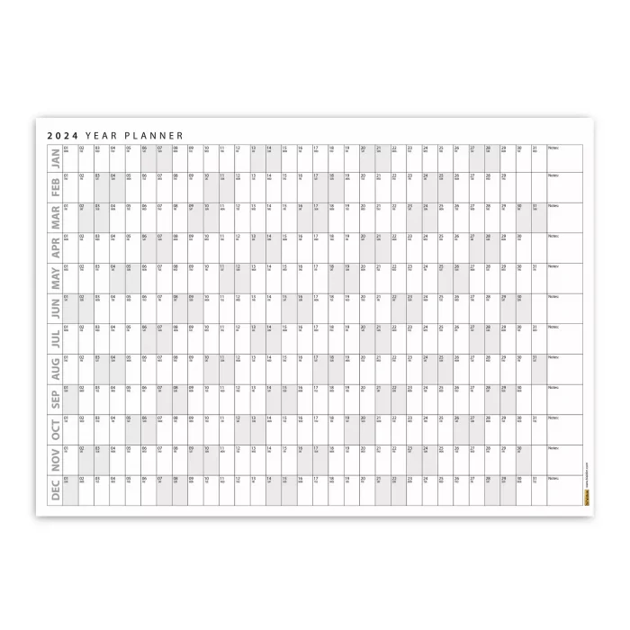 2026 Yıllık Planlayıcı Duvar Takvimi, Yatay Gri Renk Planlayıcı, 2026 Planlayıcı Takvim