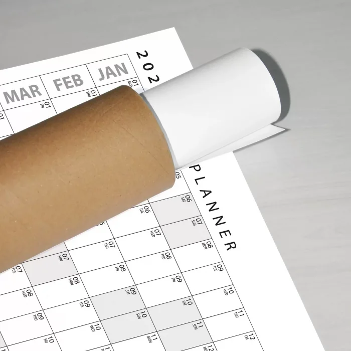 2026 Yıllık Planlayıcı Duvar Takvimi, Yatay Gri Renk Planlayıcı, 2026 Planlayıcı Takvim