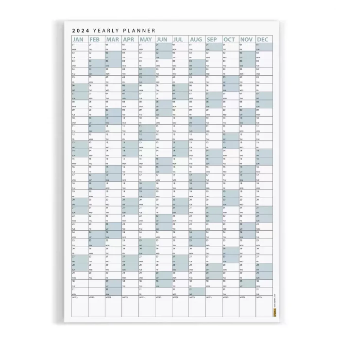 2026 Yıllık Planlayıcı Poster Takvim, Mavi Planlayıcı Takvim, Okul Takvimi, Duvar Takvimi