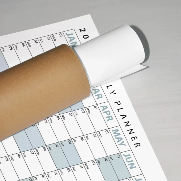 2026 Yıllık Planlayıcı Poster Takvim, Mavi Planlayıcı Takvim, Okul Takvimi, Duvar Takvimi