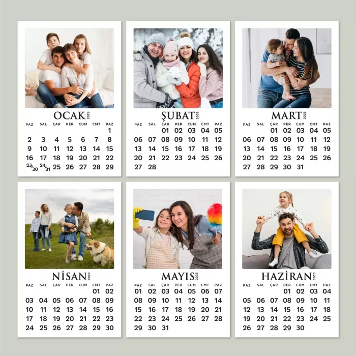 2027 Ahşap Takvim, Kişiye Özel Fotoğraflı Takvim, Kişiye Özel 2027 Takvimi