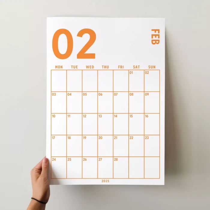 2027 Aylık Planlayıcı Duvar Takvimi, 33X48 cm & A4 Poster Takvim, Organizer Takvim, Gökkuşağı Renkleri