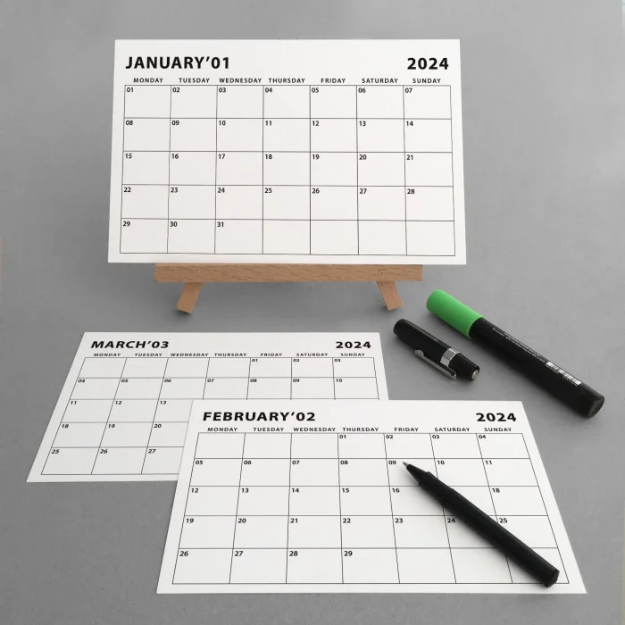 2027 Masa Takvimi, Ahşap Şövale Masa Takvimi, Aylık Planlamalı Takvim, 2027 Takvim, Yapılacaklar Listesi(Arka Sayfalar)