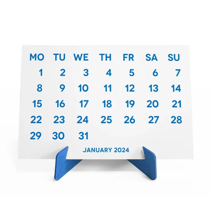 2027 Takvimi, 2027 Masa Takvimi Mavi Renk, 2027 Calendar, 2027 Desk Calendar Blue Color