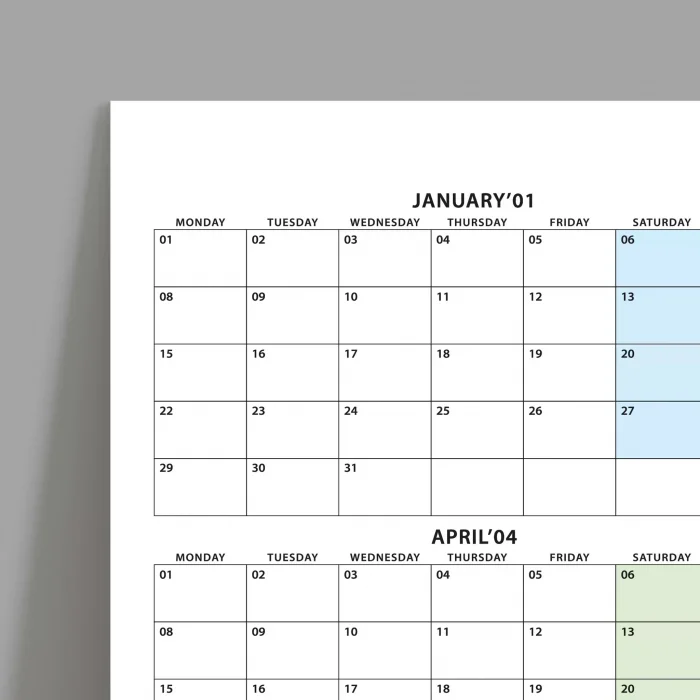 2027 Yıllık Planlayıcı Duvar Takvimi, 2027 Planlayıcı Takvim, 2027 Year Planner