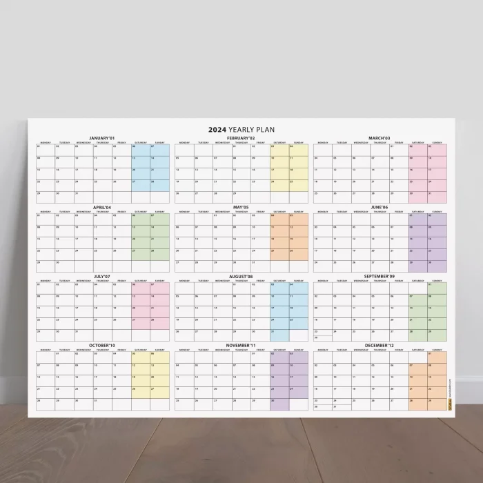 2027 Yıllık Planlayıcı Duvar Takvimi, 2027 Planlayıcı Takvim, 2027 Year Planner
