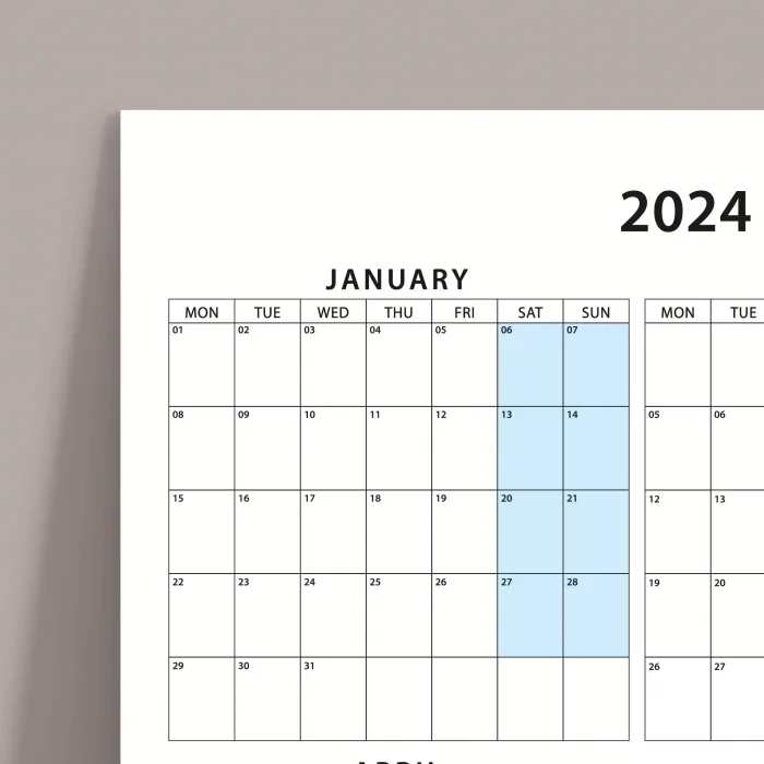 2027 Yıllık Planlayıcı Duvar Takvimi, 2027 Takvim, 2027 Planlayıcı, Büyük Duvar Takvimi