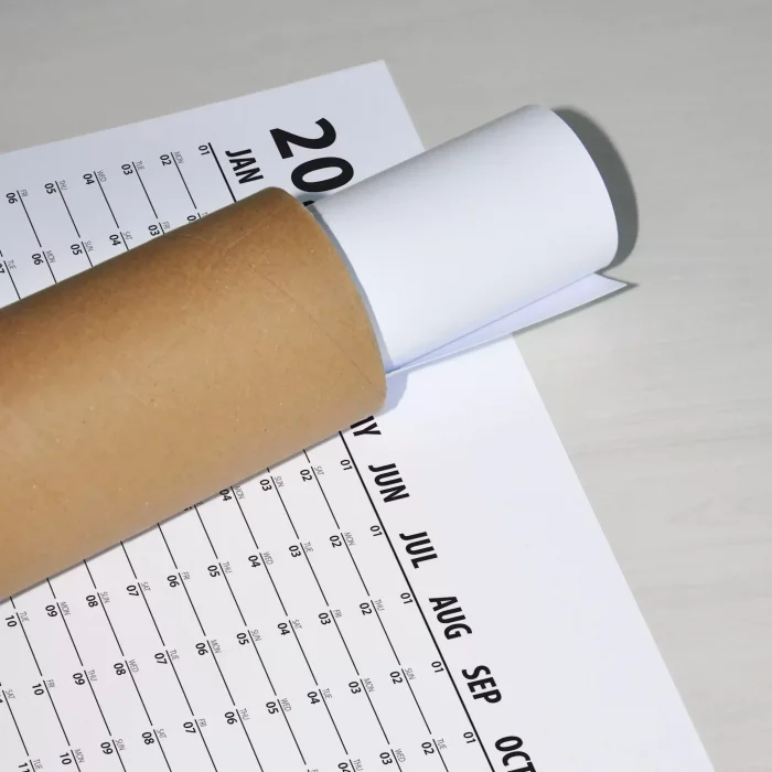 2027 Yıllık Planlayıcı Duvar Takvimi, 2027 Takvim, Büyük Duvar Takvimi, Siyah Beyaz Takvim