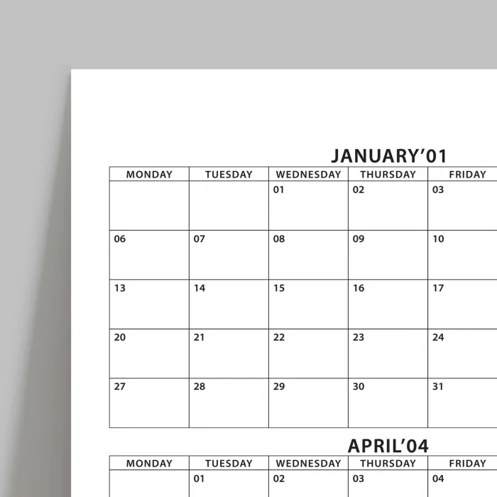 2027 Yıllık Planlayıcı Duvar Takvimi, Pastel Gökkuşağı Renkler