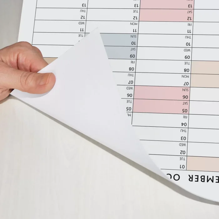 2027 Yıllık Planlayıcı Duvar Takvimi, Planlayıcı Takvim, Yatay Poster Planlayıcı Takvim