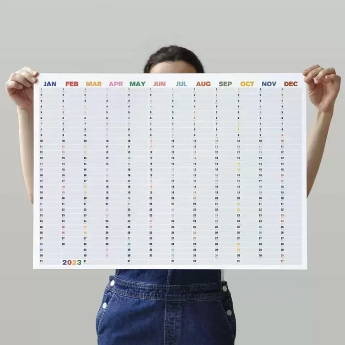 2027 Yıllık Planlayıcı Duvar Takvimi, Rengarenk Aylar