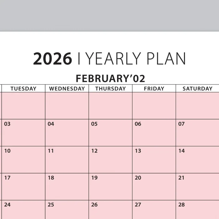 2027 Yıllık Planlayıcı Duvar Takvimi, Rengarenk Pastel Renkler
