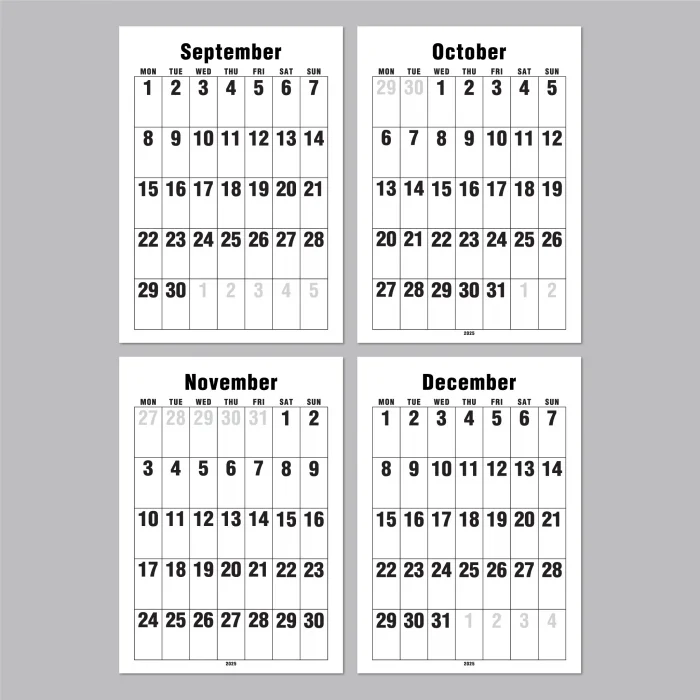 2025 Duvar Takvimi, 33X48 cm Spiralli Takvim, A4 Spiralli Takvim, Aylık Planlayıcı Takvim