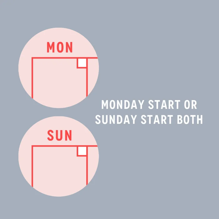 Sürekli Takvim, 12 Aylık Tarihsiz Takvim, Aylık Planlayıcı Takvim, A4, 33 x 48 cm, Undated Monthly Wall Planner, Wall Calendar